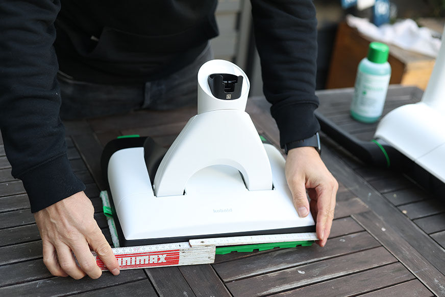 Bodendüse beim Vermessen